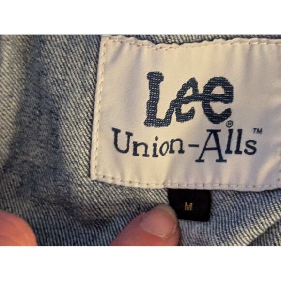 Lee Urban Riders Womens Bleach Splatter Denim Jumpsuit With Zipper Front & Chest - Picture 9 of 10